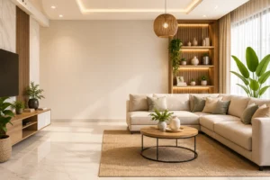 Modern living room ideas for small homes with neutral colors and minimalist furniture